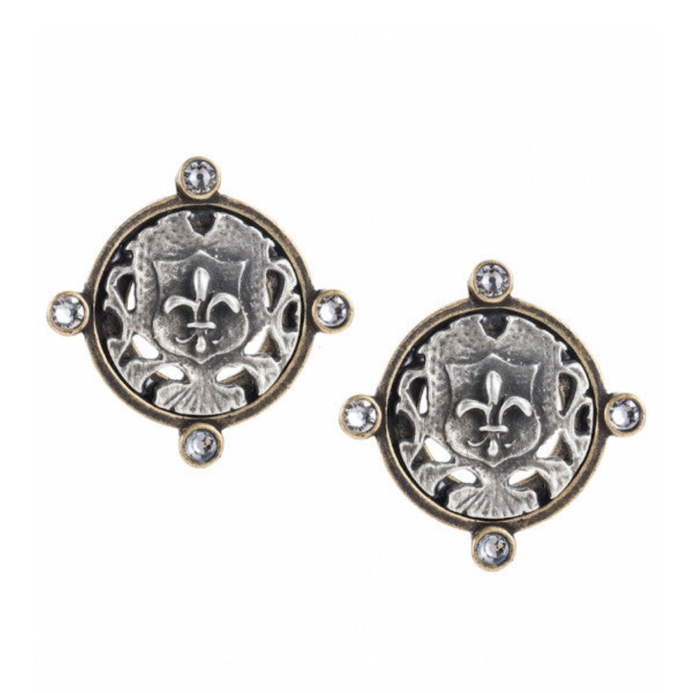 French Kanye Fleur de Lis Earrings